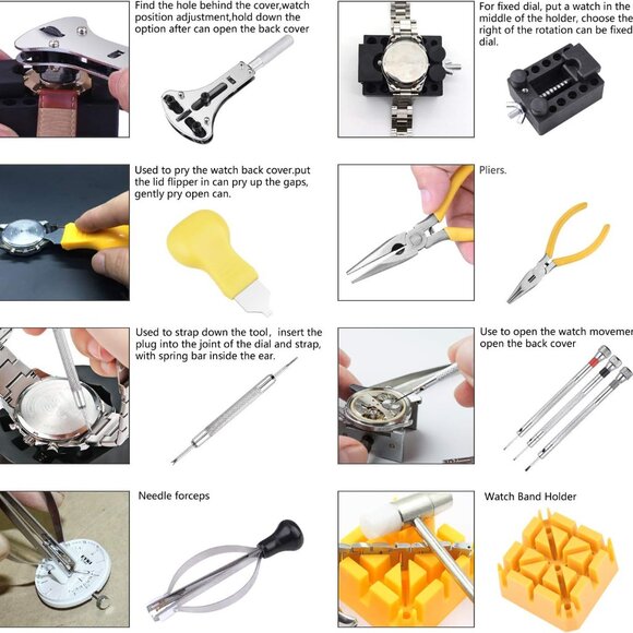Watch Repair Tool Kit, Professional Portable Watch Tools Back Opener Sets - Picture 4 of 6